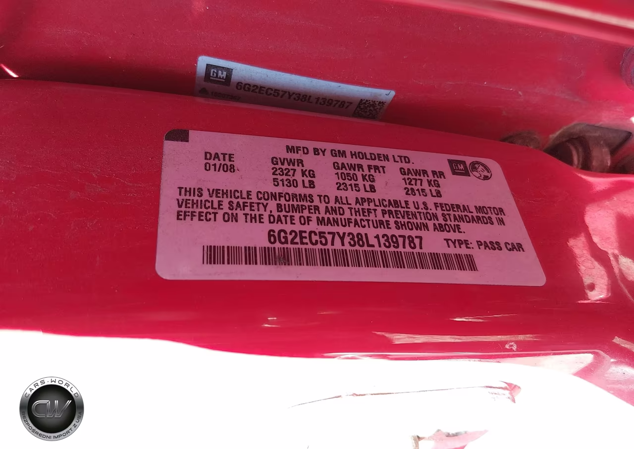 2008 Pontiac G8 Gt VIN:6G2EC57Y38L139787 - 9