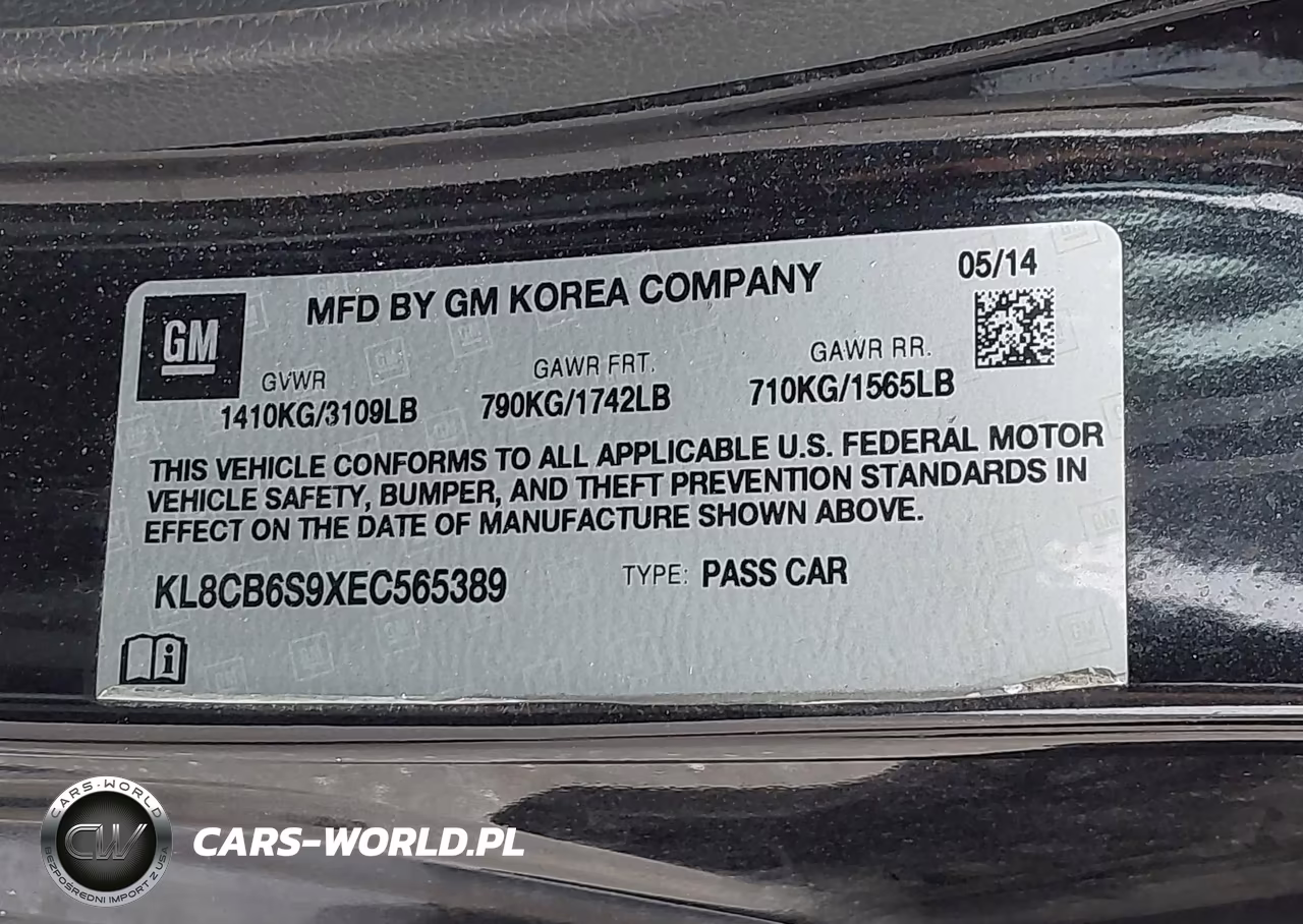 2014 Chevrolet Spark Ls Auto VIN:KL8CB6S9XEC565389 - 9