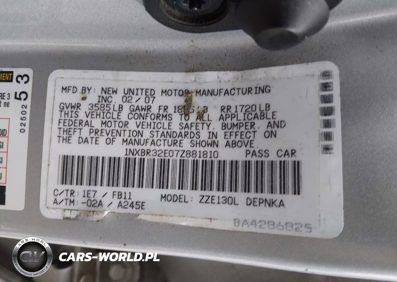 2007 Toyota Corolla Le VIN:1NXBR32E07Z881810 - 9