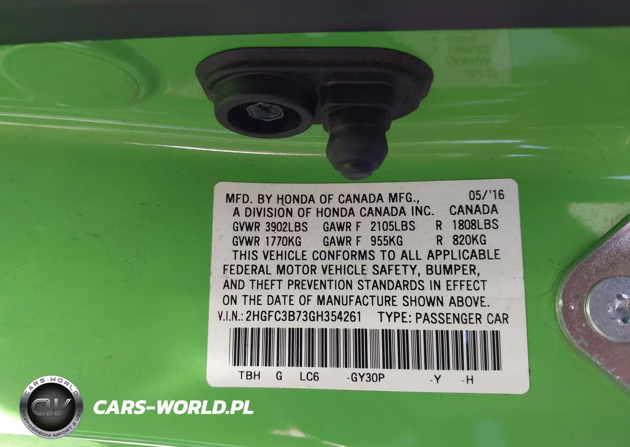 2016 Honda Civic Ex-L VIN:2HGFC3B73GH354261 - 9
