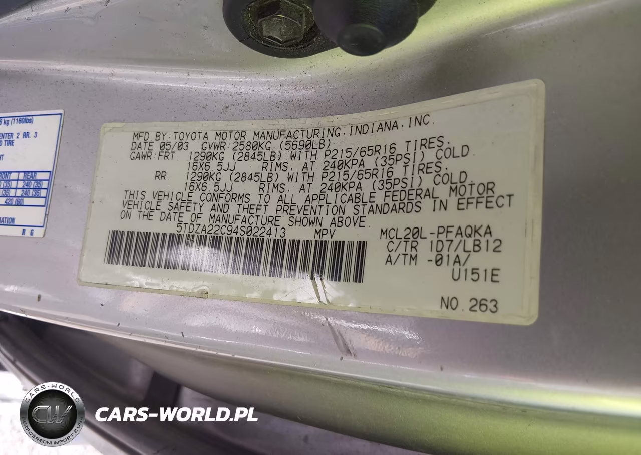 2004 Toyota Sienna Xle VIN:5TDZA22C94S022413 - 9