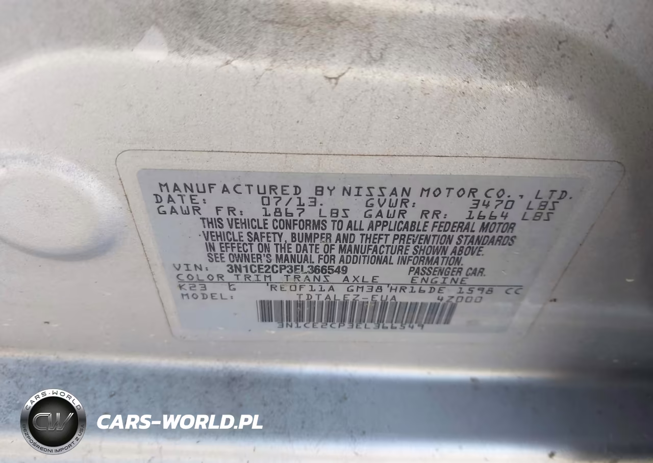 2014 Nissan Versa Note Sv VIN:3N1CE2CP3EL366549 - 9
