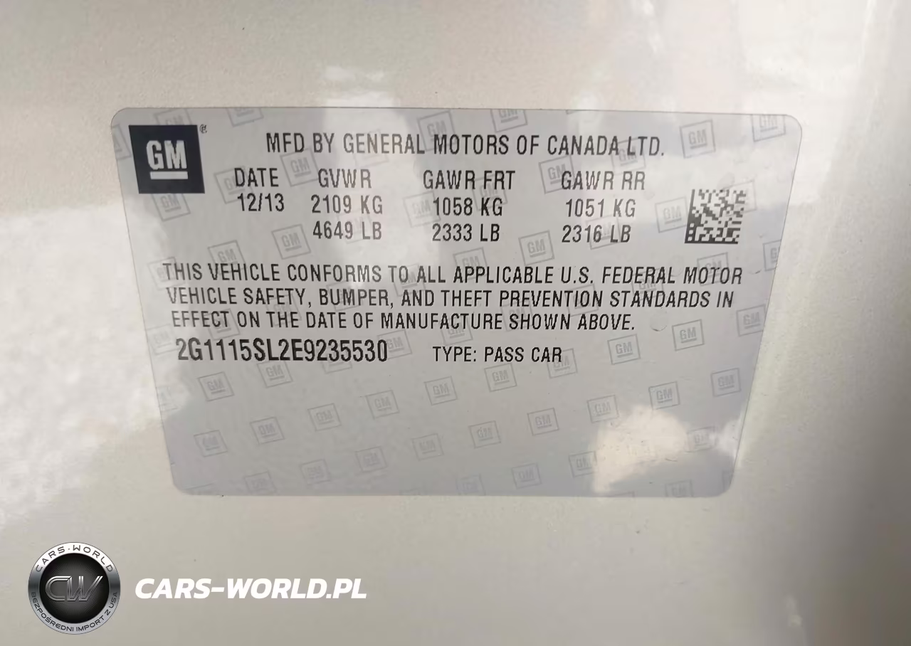 2014 Chevrolet Impala 1Lt VIN:2G1115SL2E9235530 - 9