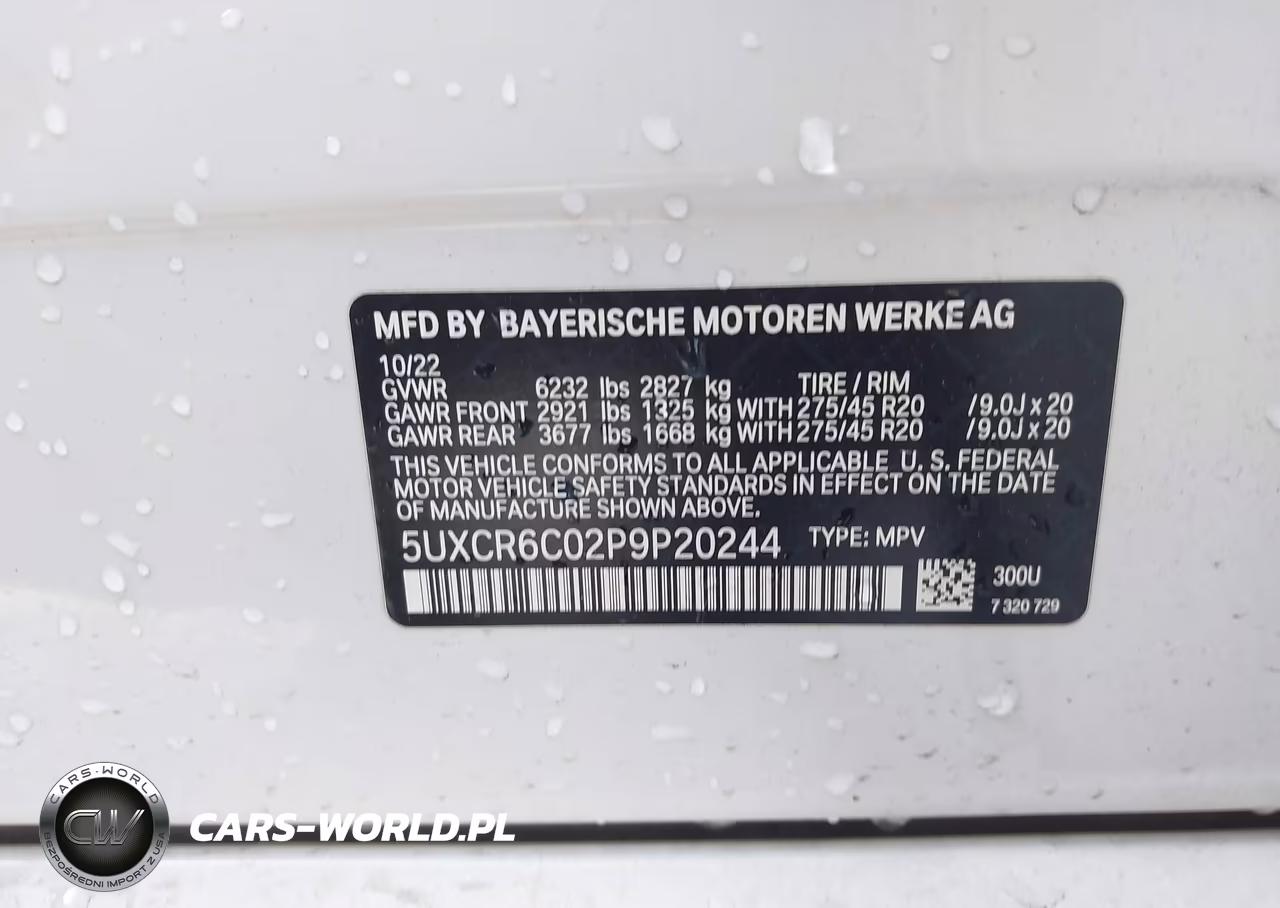 2023 BMW X5 xDrive40I VIN:5UXCR6C02P9P20244 - 9