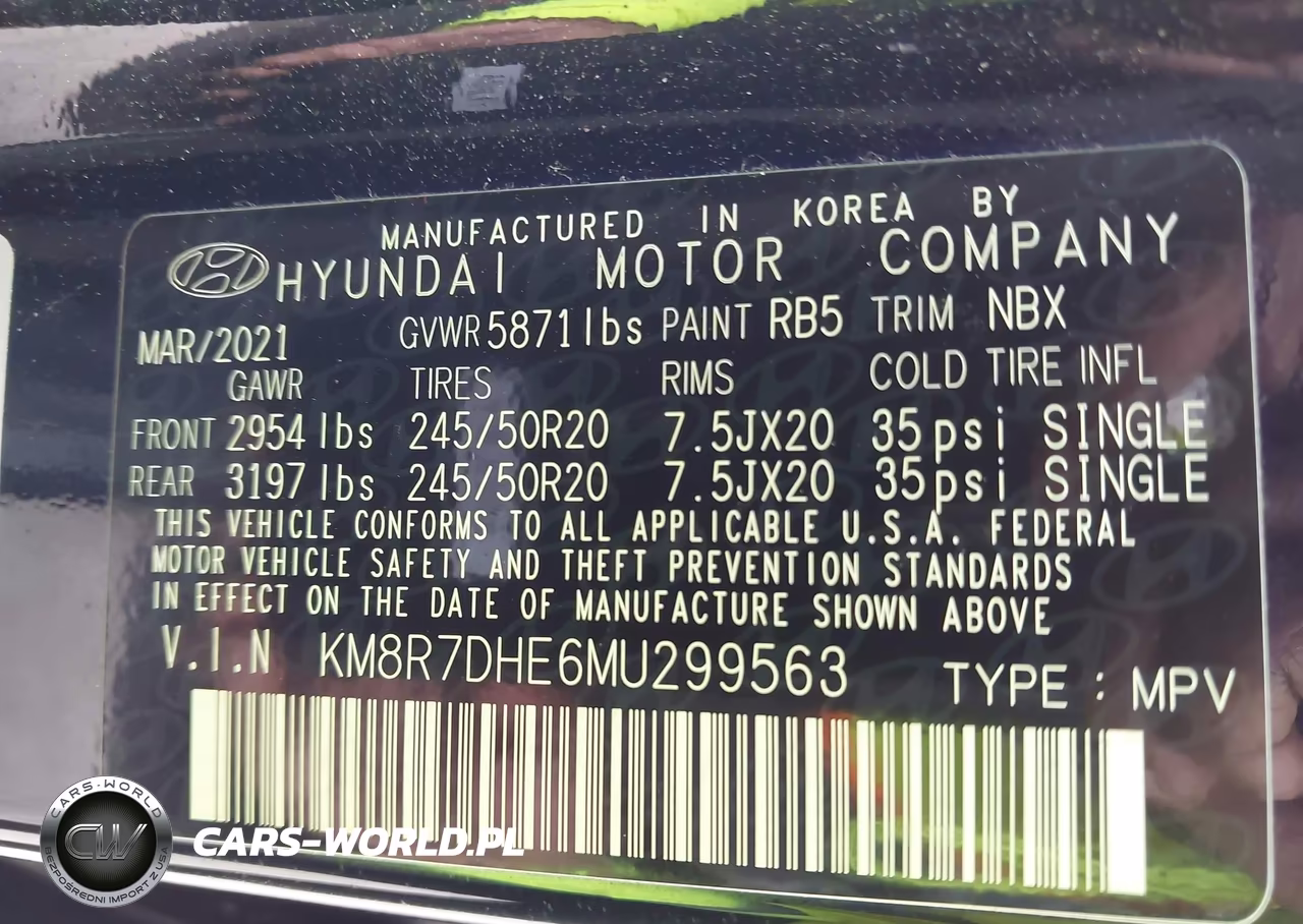 2021 Hyundai Palisade Calligraphy VIN:KM8R7DHE6MU299563 - 9
