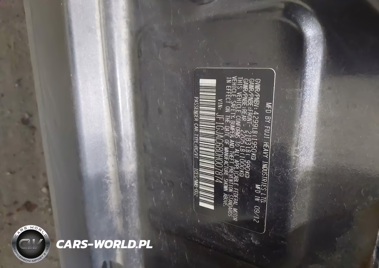 2013 Subaru Impreza 2.0I Premium VIN:JF1GJAC68DH007874 - 9