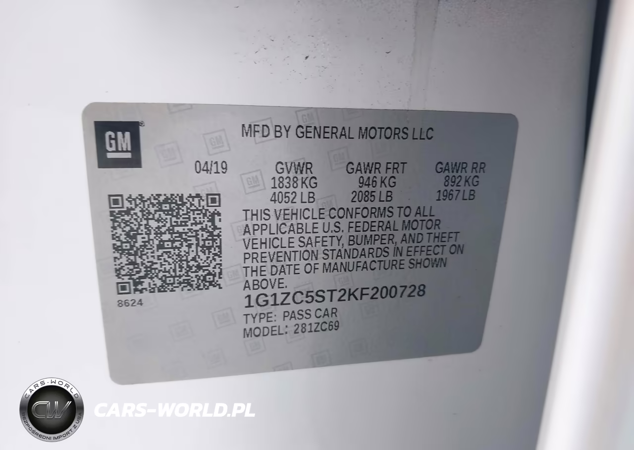 2019 Chevrolet Malibu 1Fl VIN:1G1ZC5ST2KF200728 - 9
