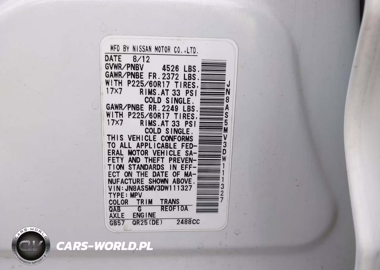 2013 Nissan Rogue Sv VIN:JN8AS5MV3DW111327 - 9