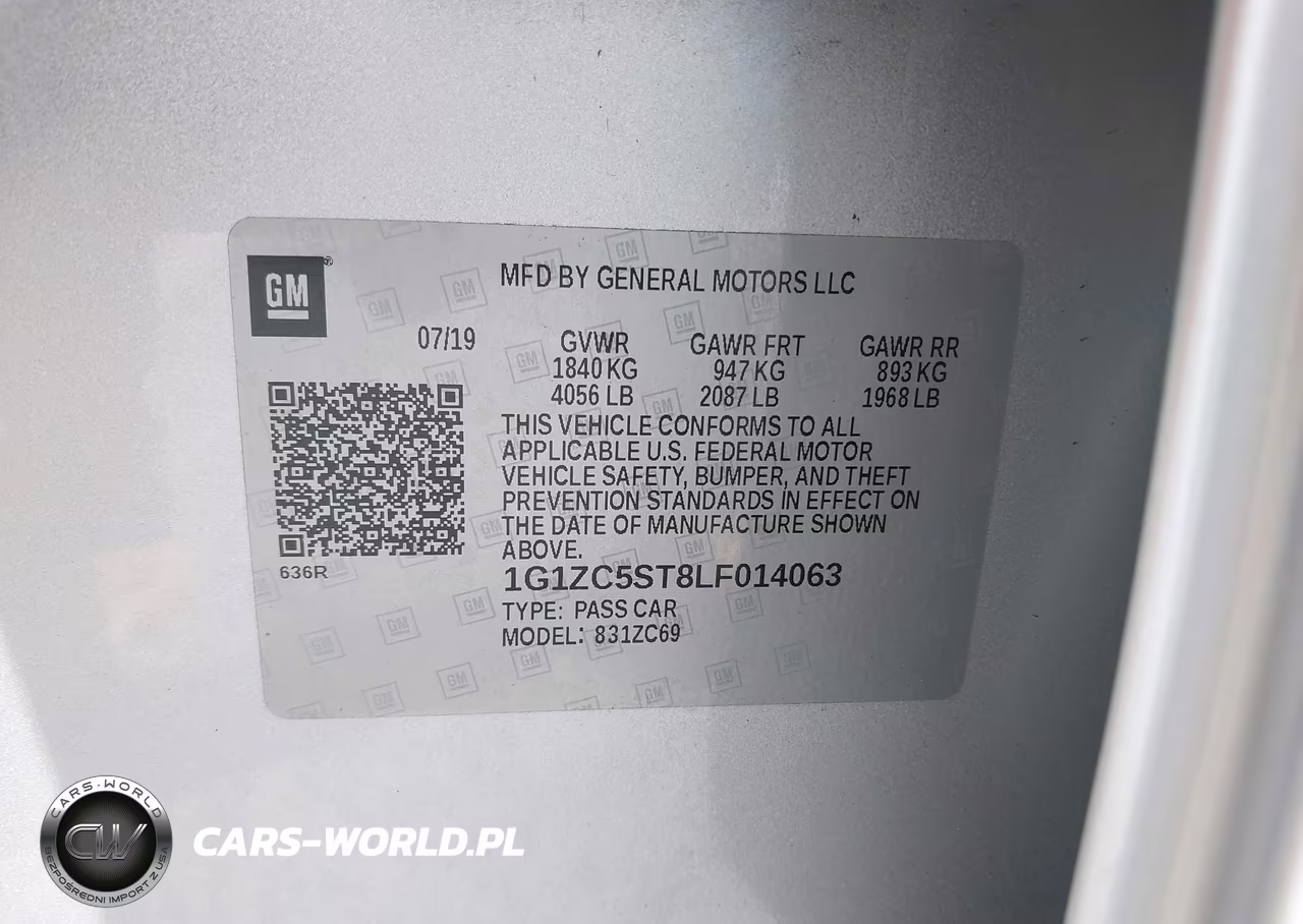 2020 Chevrolet Malibu Fwd 1Fl VIN:1G1ZC5ST8LF014063 - 9
