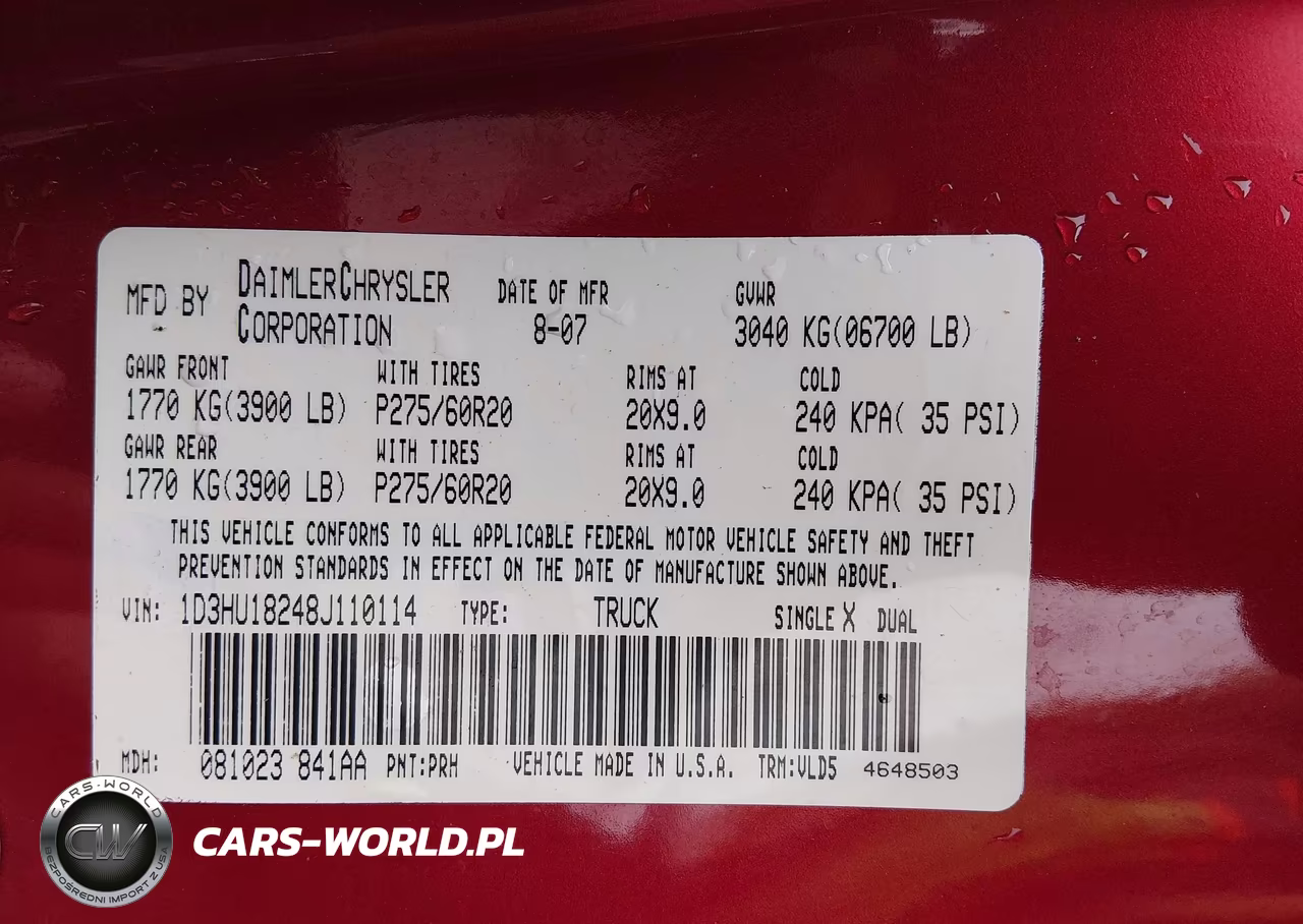 2008 Dodge Ram 1500 Laramie VIN:1D3HU18248J110114 - 9