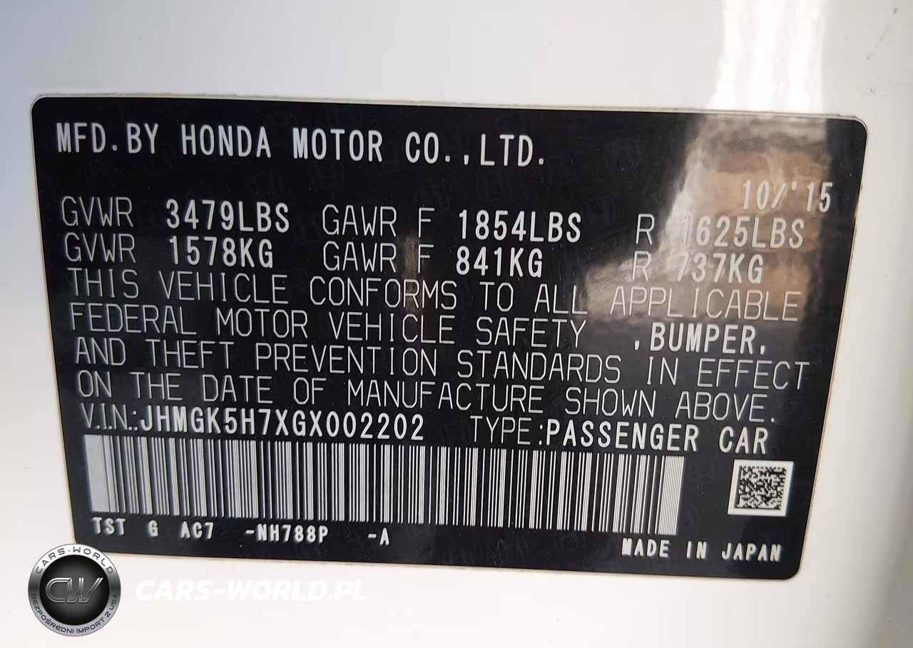 2016 Honda Fit Ex VIN:JHMGK5H7XGX002202 - 9