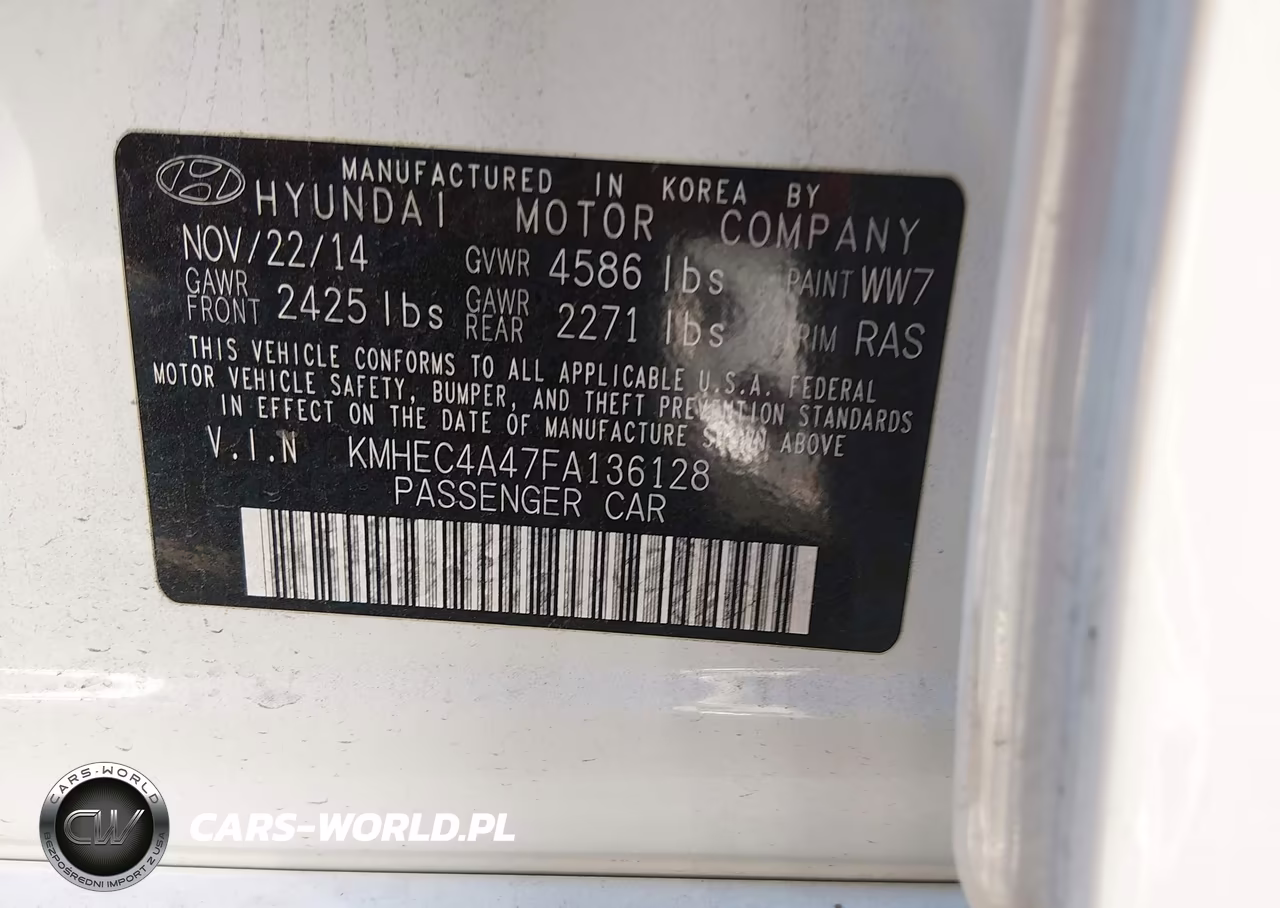 2015 Hyundai Sonata Hybrid Limited VIN:KMHEC4A47FA136128 - 9