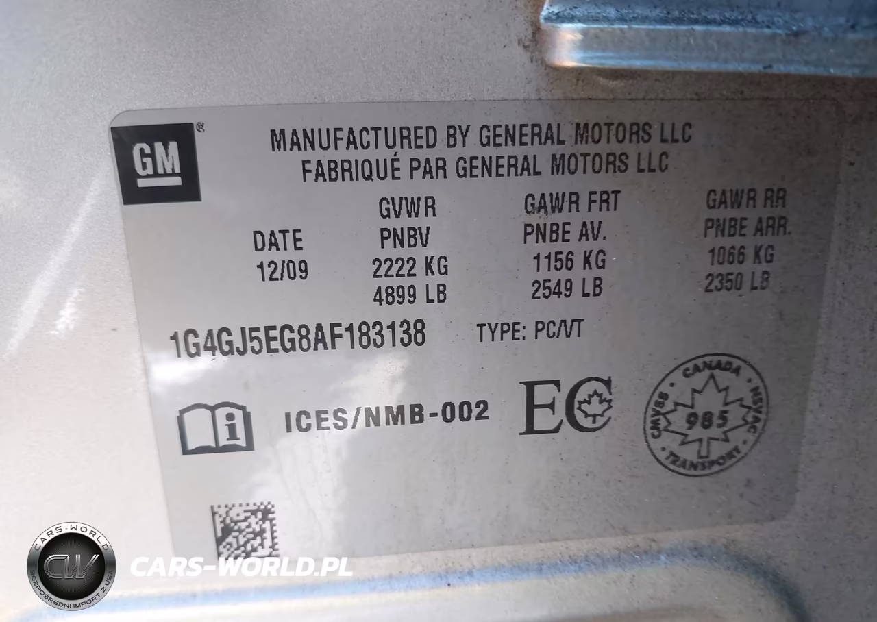 2010 Buick Lacrosse Cx VIN:1G4GJ5EG8AF183138 - 9