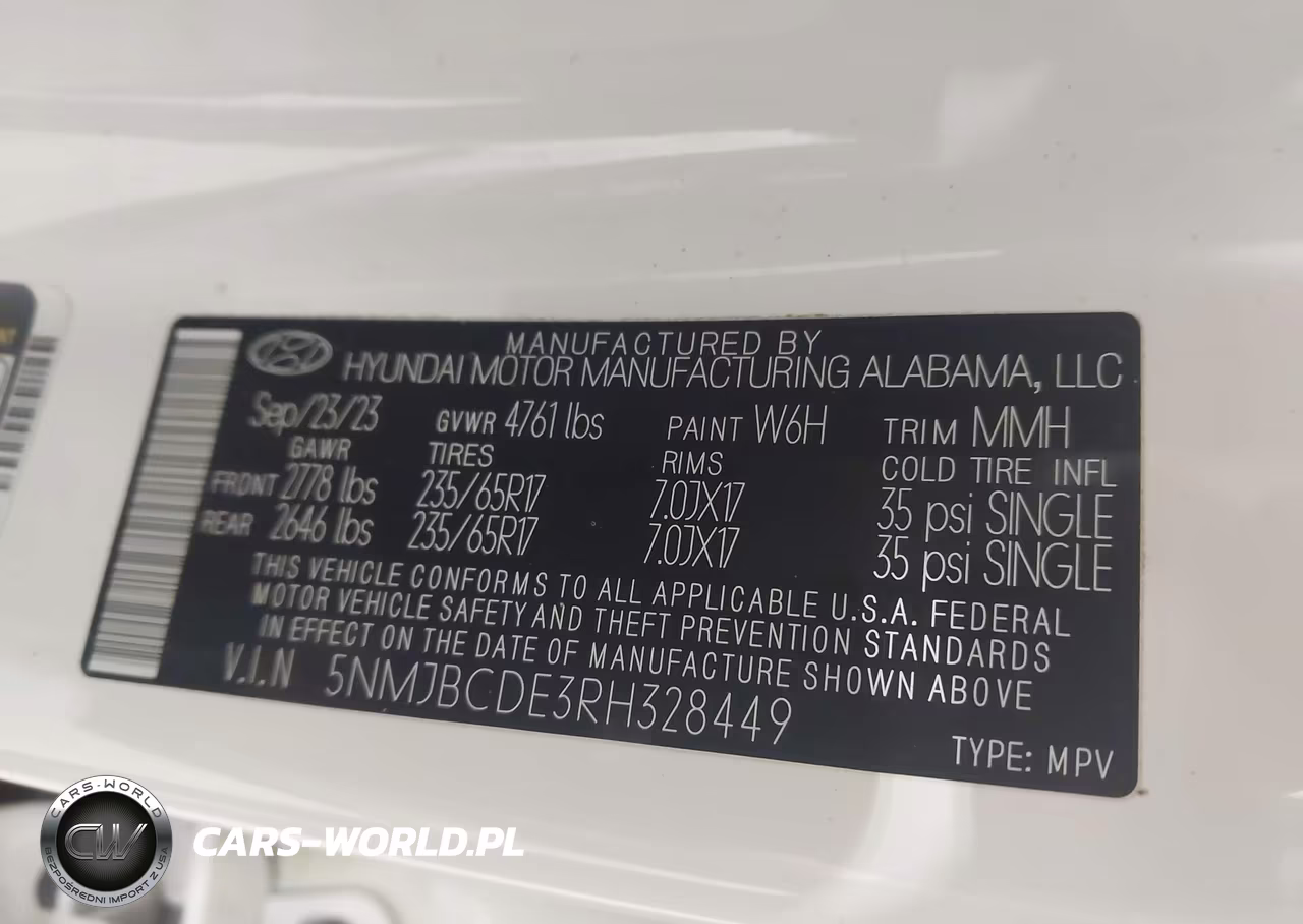 2024 Hyundai Tucson Sel VIN:5NMJBCDE3RH328449 - 9