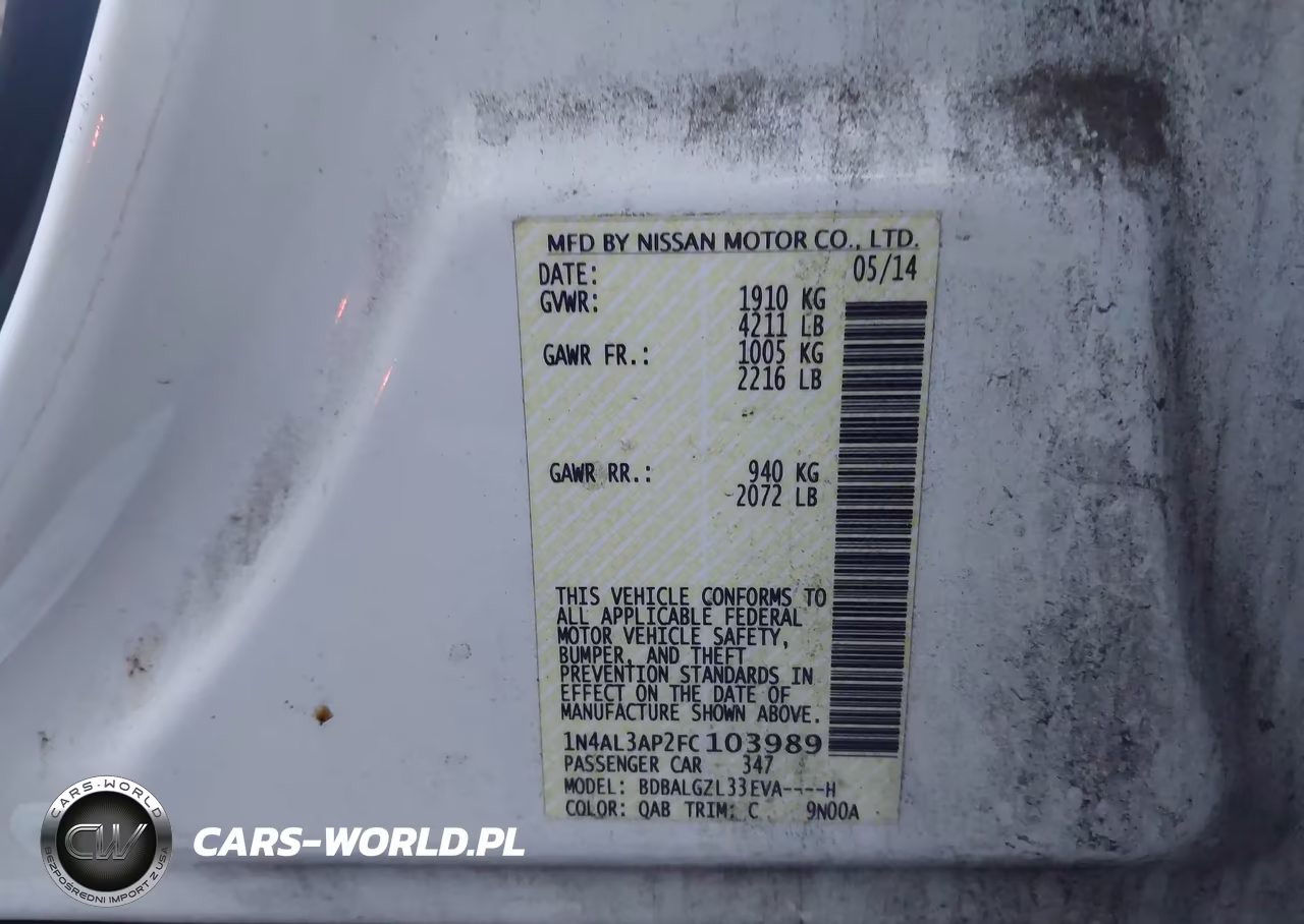 2015 Nissan Altima 2.5 S VIN:1N4AL3AP2FC103989 - 9