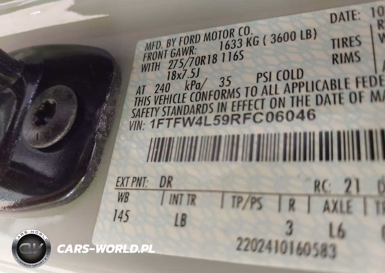 2024 Ford F-150 Tremor VIN:1FTFW4L59RFC06046 - 9