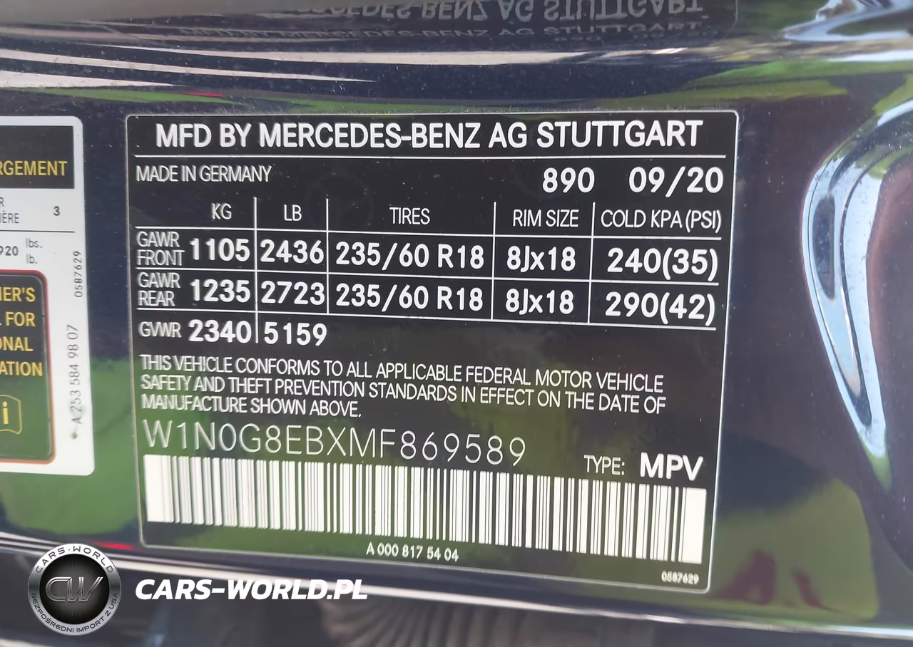 2021 Mercedes-Benz Glc 300 4Matic Suv VIN:W1N0G8EBXMF869589 - 9