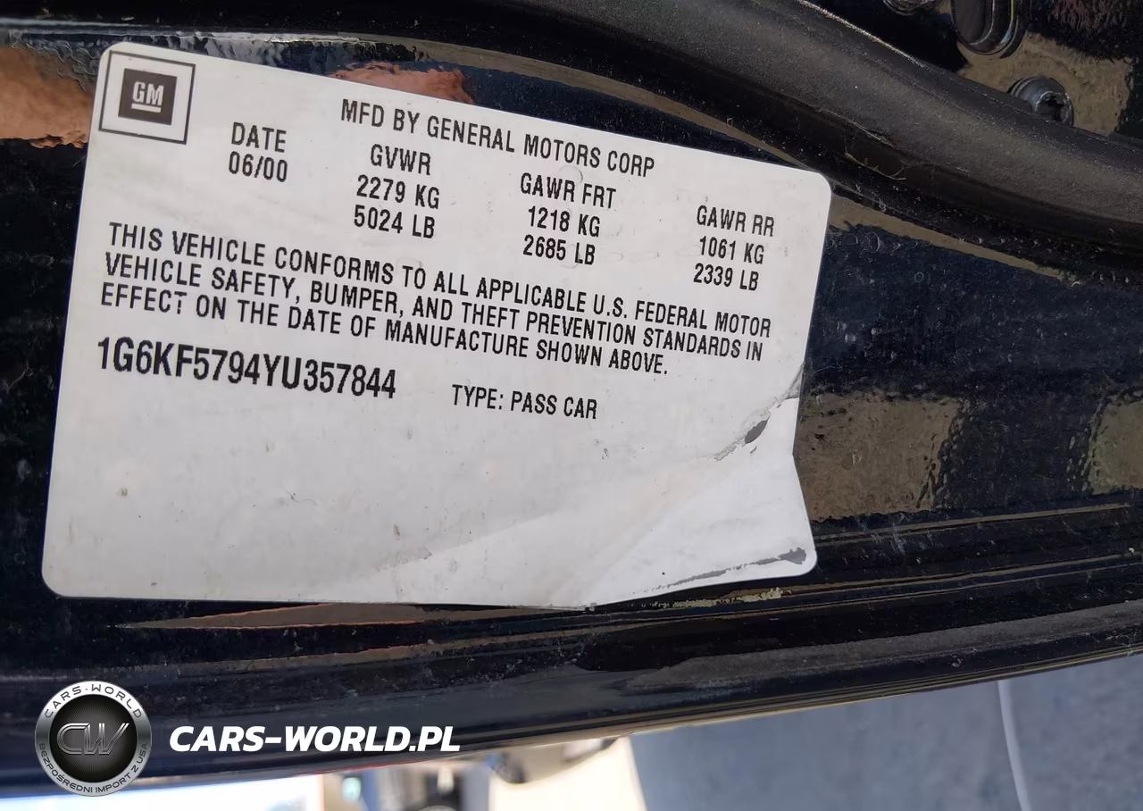 2000 Cadillac Deville Dts VIN:1G6KF5794YU357844 - 9