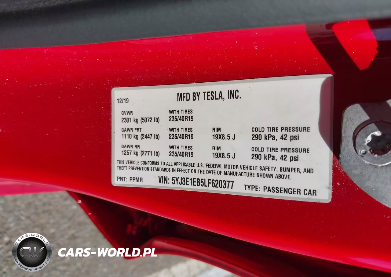 2020 Tesla Model 3 Long Range Dual Motor All-Wheel Drive VIN:5YJ3E1EB5LF620377 - 9