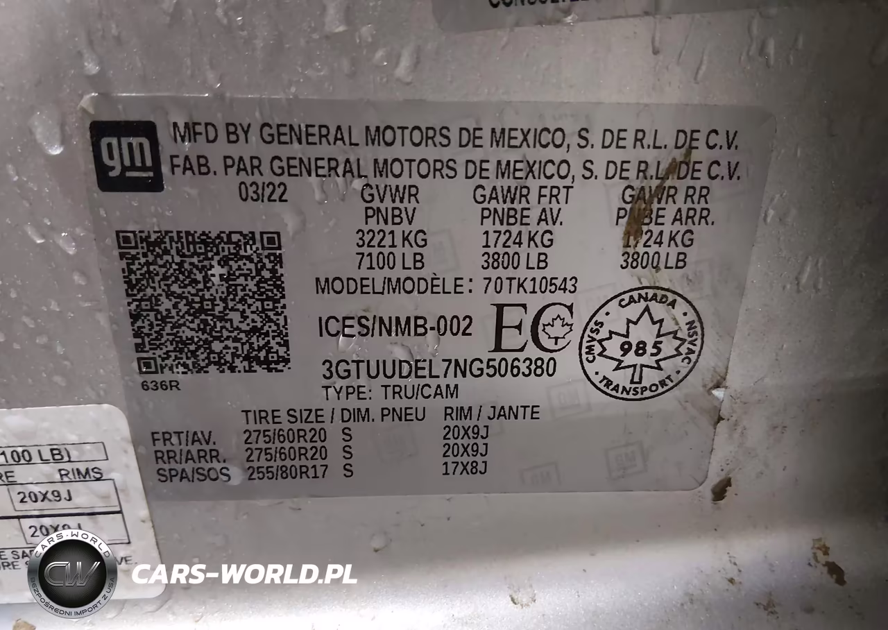 2022 GMC Sierra 1500 Slt VIN:3GTUUDEL7NG506380 - 9