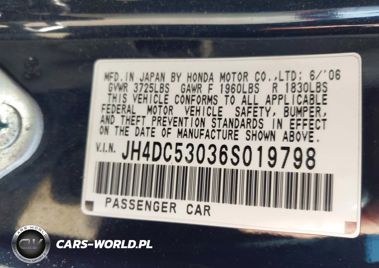 2006 Acura Rsx Type S VIN:JH4DC53036S019798 - 9