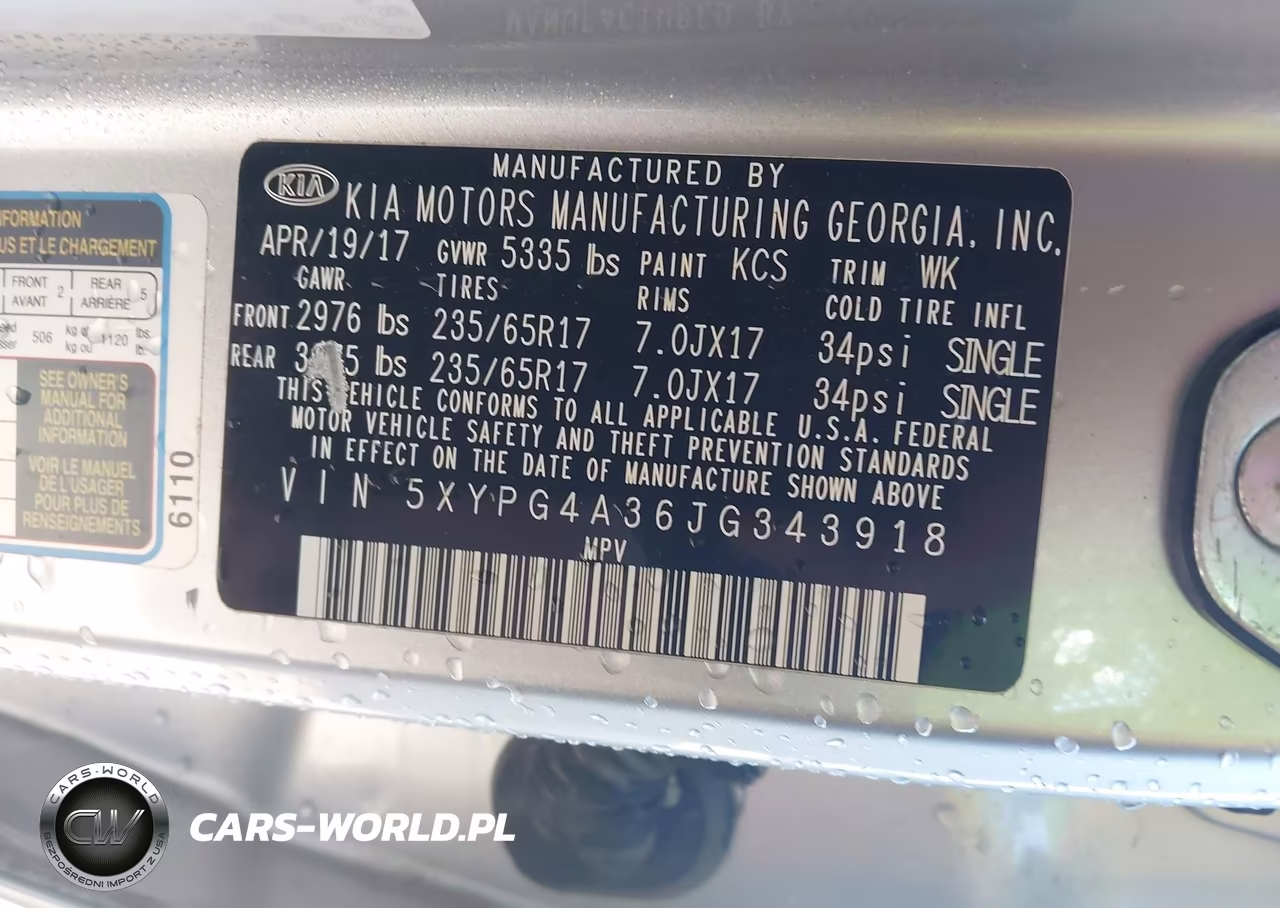 2018 Kia Sorento 2.4L Lx VIN:5XYPG4A36JG343918 - 9