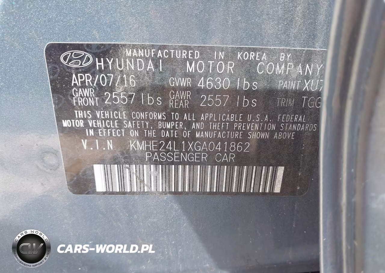 2016 Hyundai Sonata Hybrid Se VIN:KMHE24L1XGA041862 - 9