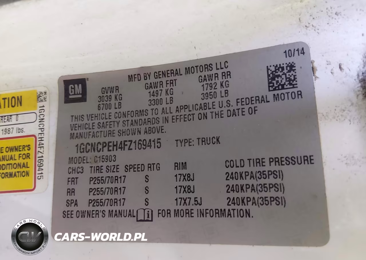 2015 Chevrolet Silverado 1500 Wt VIN:1GCNCPEH4FZ169415 - 9