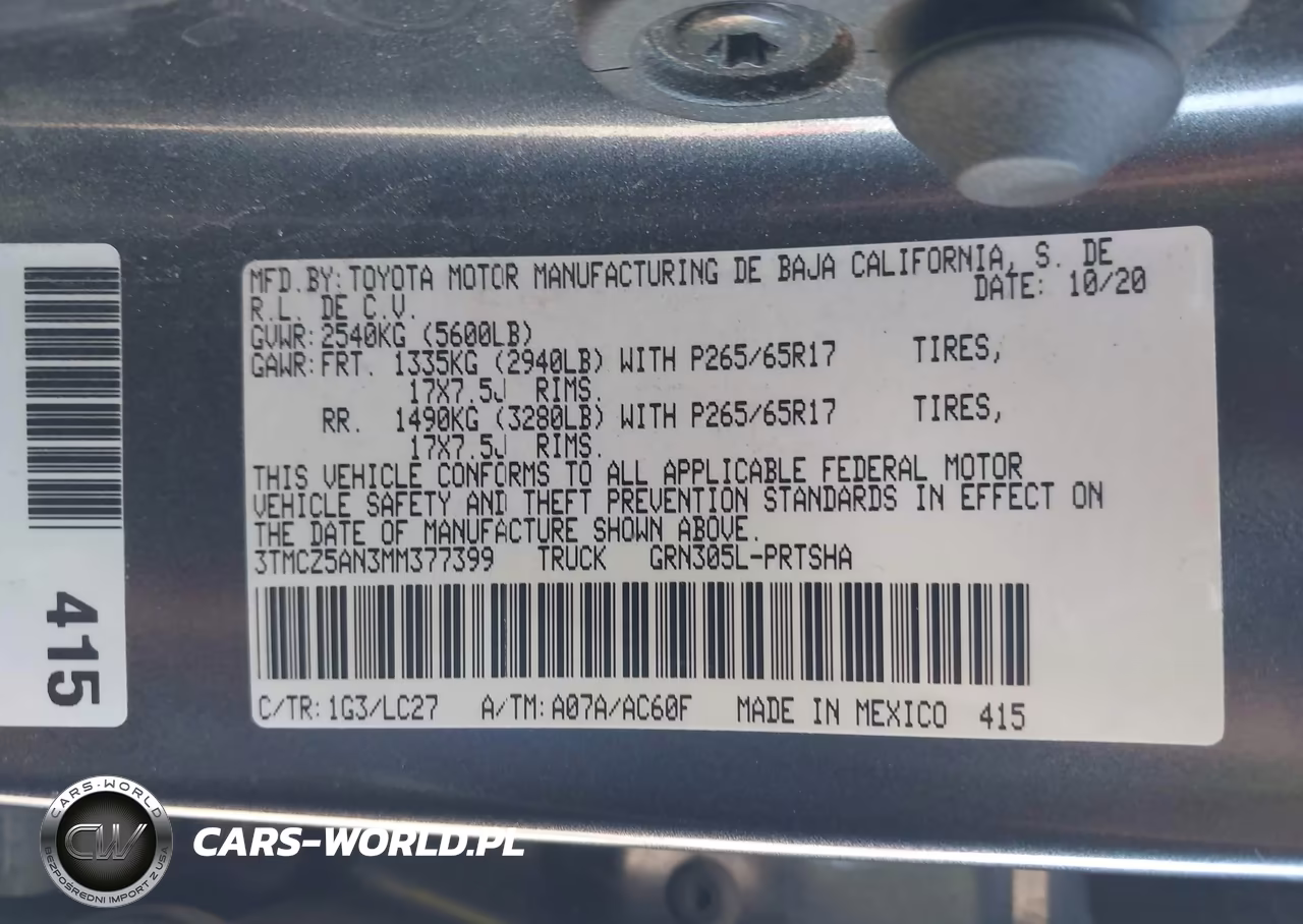 2021 Toyota Tacoma VIN:3TMCZ5AN3MM377399 - 9