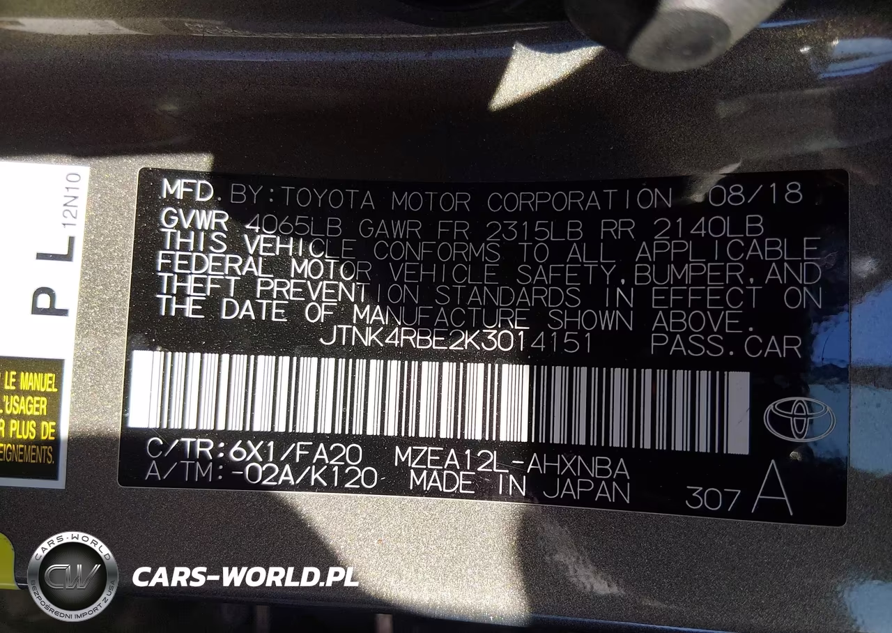 2019 Toyota Corolla Se VIN:JTNK4RBE2K3014151 - 9