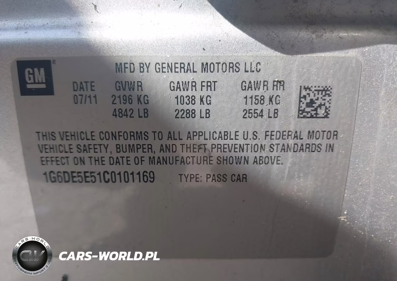 2012 Cadillac Cts Luxury VIN:1G6DE5E51C0101169 - 9