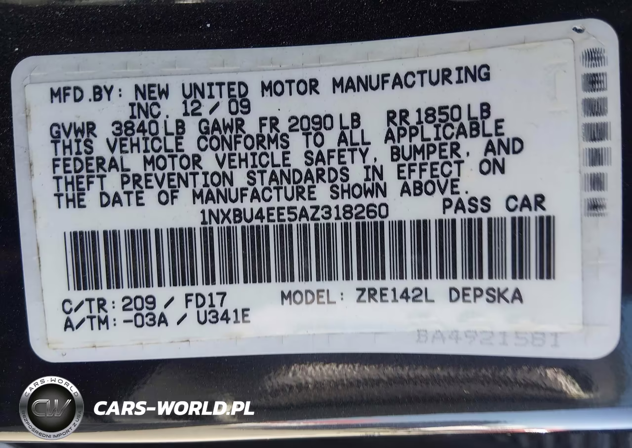 2010 Toyota Corolla S VIN:1NXBU4EE5AZ318260 - 9