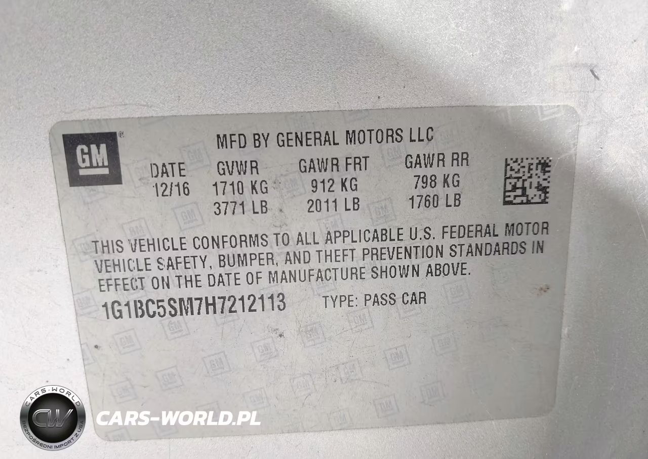 2017 Chevrolet Cruze Ls Auto VIN:1G1BC5SM7H7212113 - 9