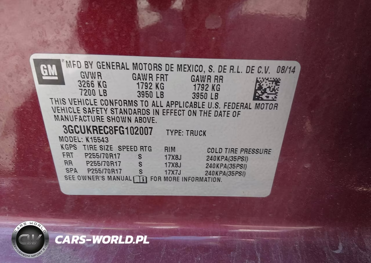 2015 Chevrolet Silverado 1500 1Lt VIN:3GCUKREC8FG102007 - 9