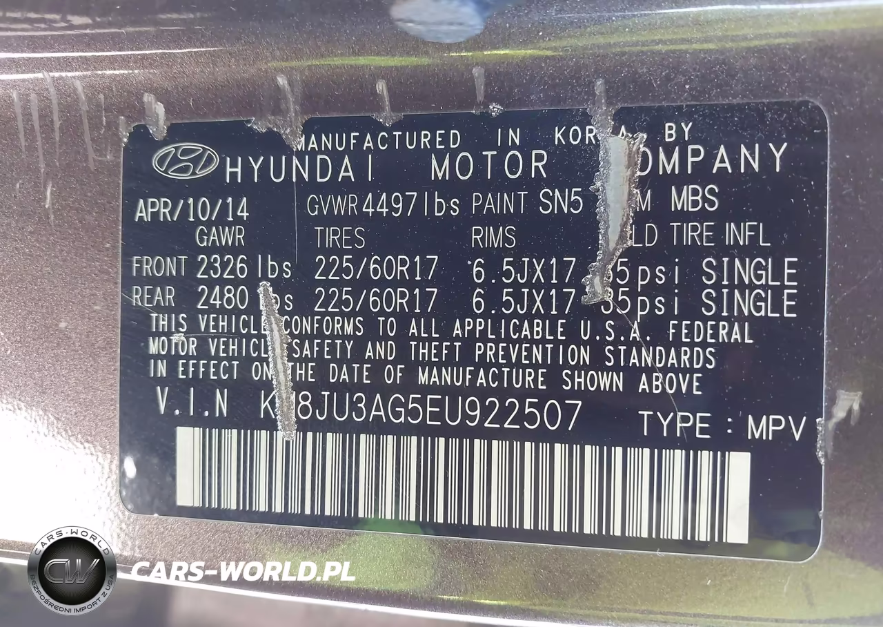 2014 Hyundai Tucson Se VIN:KM8JU3AG5EU922507 - 9