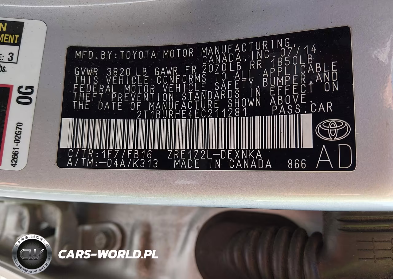 2014 Toyota Corolla Le VIN:2T1BURHE4EC211281 - 9
