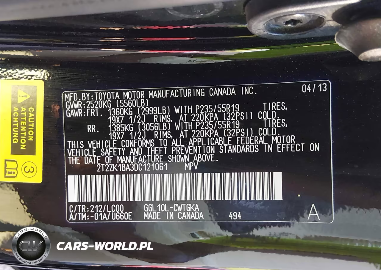 2013 Lexus Rx 350 VIN:2T2ZK1BA3DC121061 - 9
