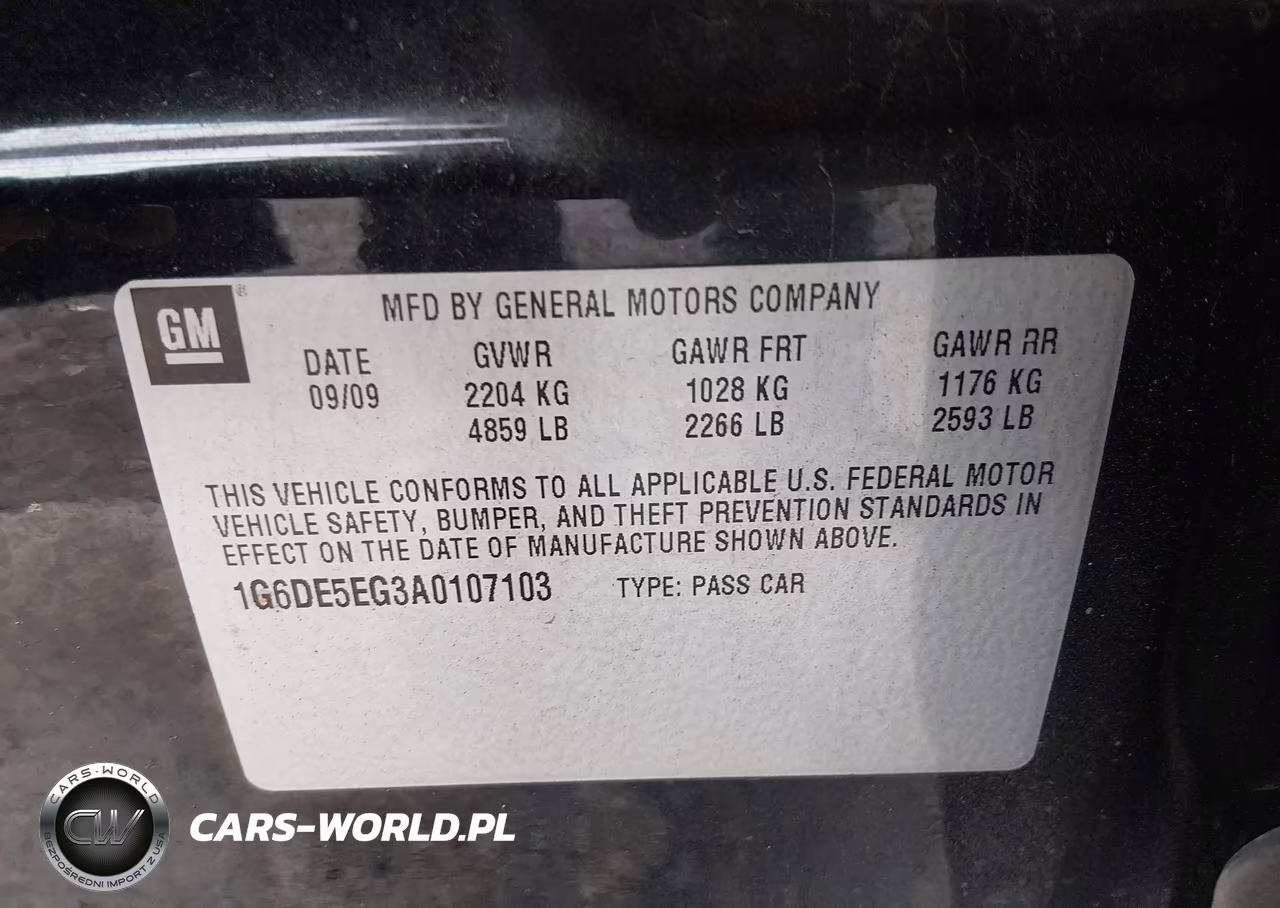 2010 Cadillac Cts Luxury VIN:1G6DE5EG3A0107103 - 9
