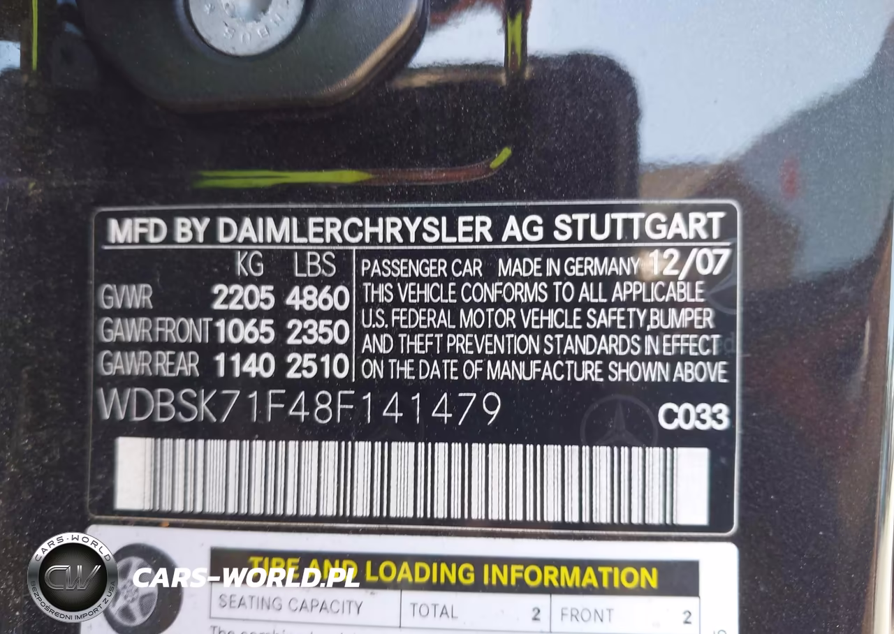 2008 Mercedes-Benz Sl 550 VIN:WDBSK71F48F141479 - 9