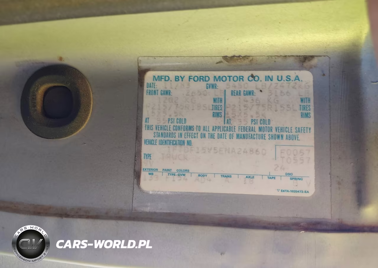1984 Ford F150 VIN:1FTDF15Y5ENA24860 - 9
