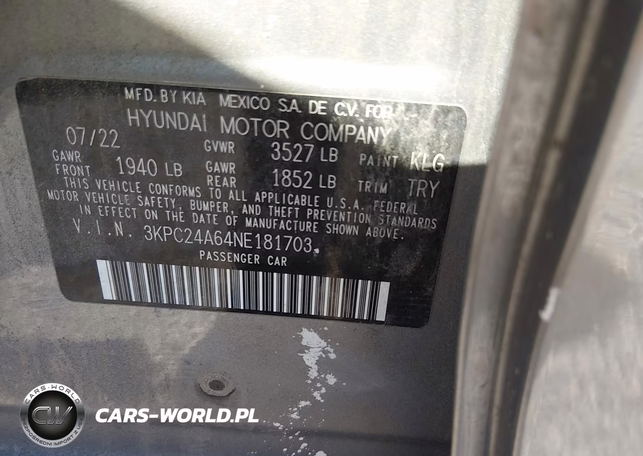 2022 Hyundai Accent Se VIN:3KPC24A64NE181703 - 9
