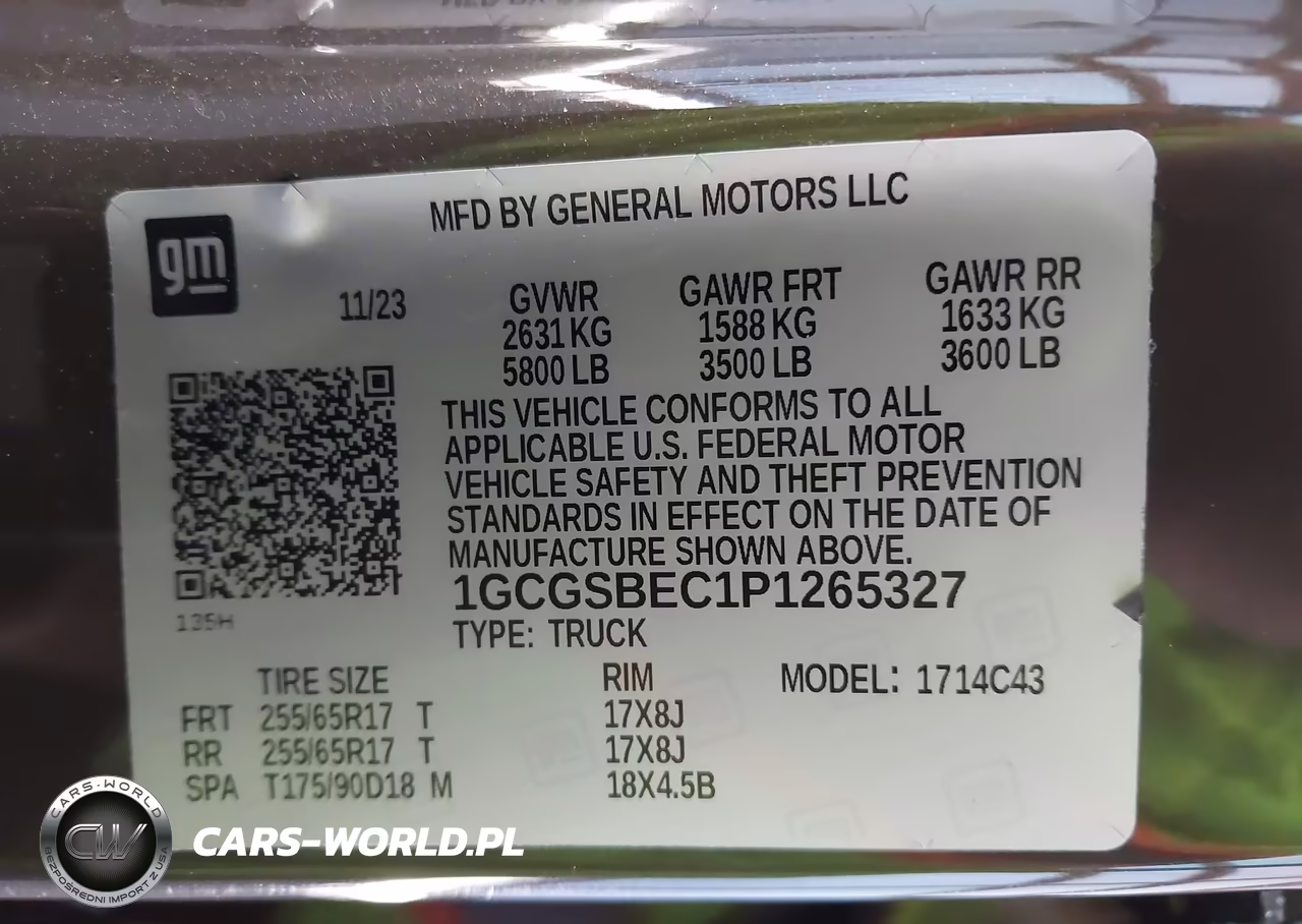 2023 Chevrolet Colorado 2Wd Short Box Wt VIN:1GCGSBEC1P1265327 - 9