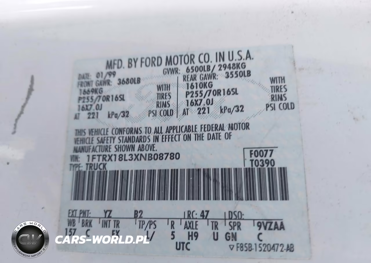 1999 Ford F-150 Lariat-Xl-Xlt VIN:1FTRX18L3XNB08780 - 9