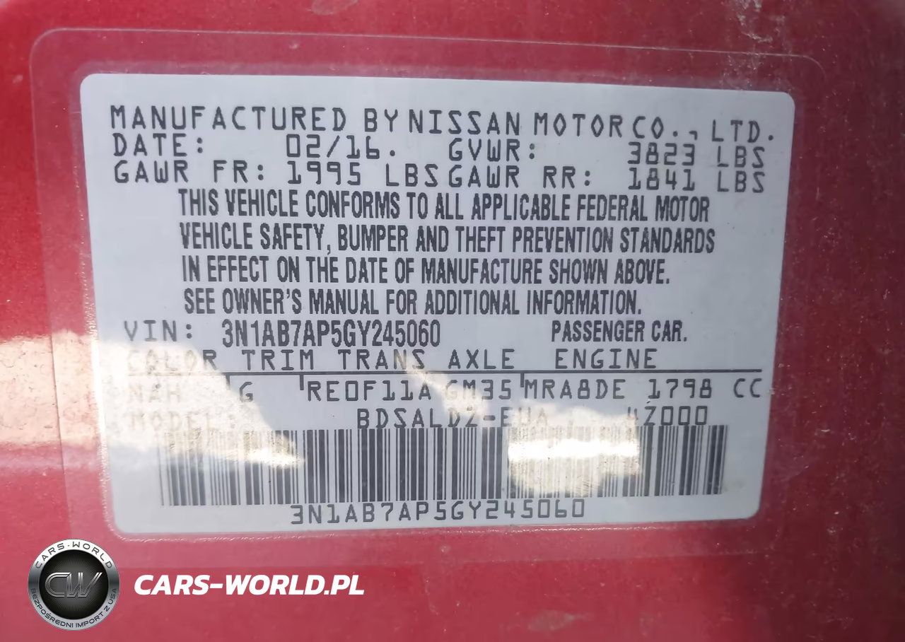2016 Nissan Sentra Fe+ S-S-Sl-Sr-Sv VIN:3N1AB7AP5GY245060 - 9