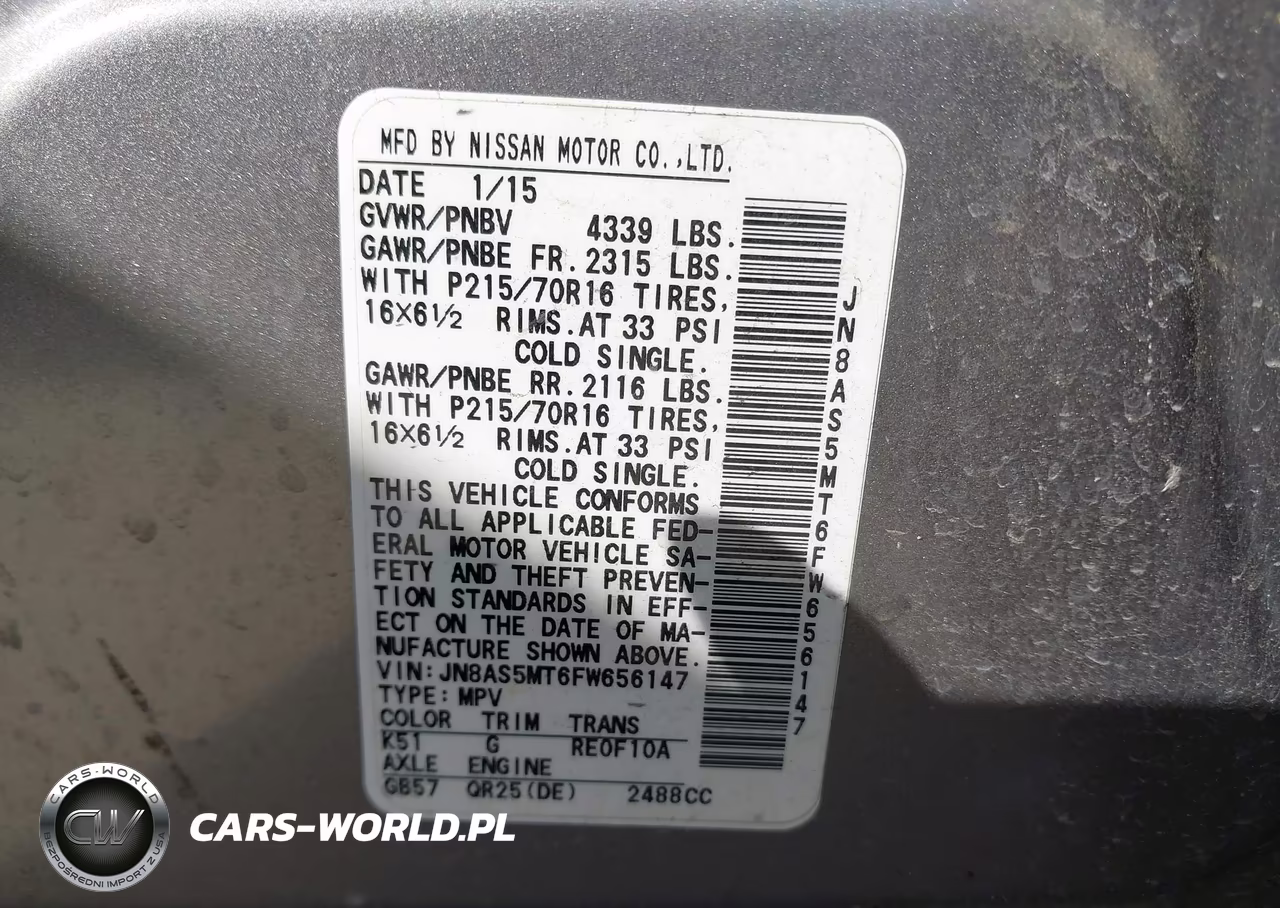 2015 Nissan Rogue Select S VIN:JN8AS5MT6FW656147 - 9