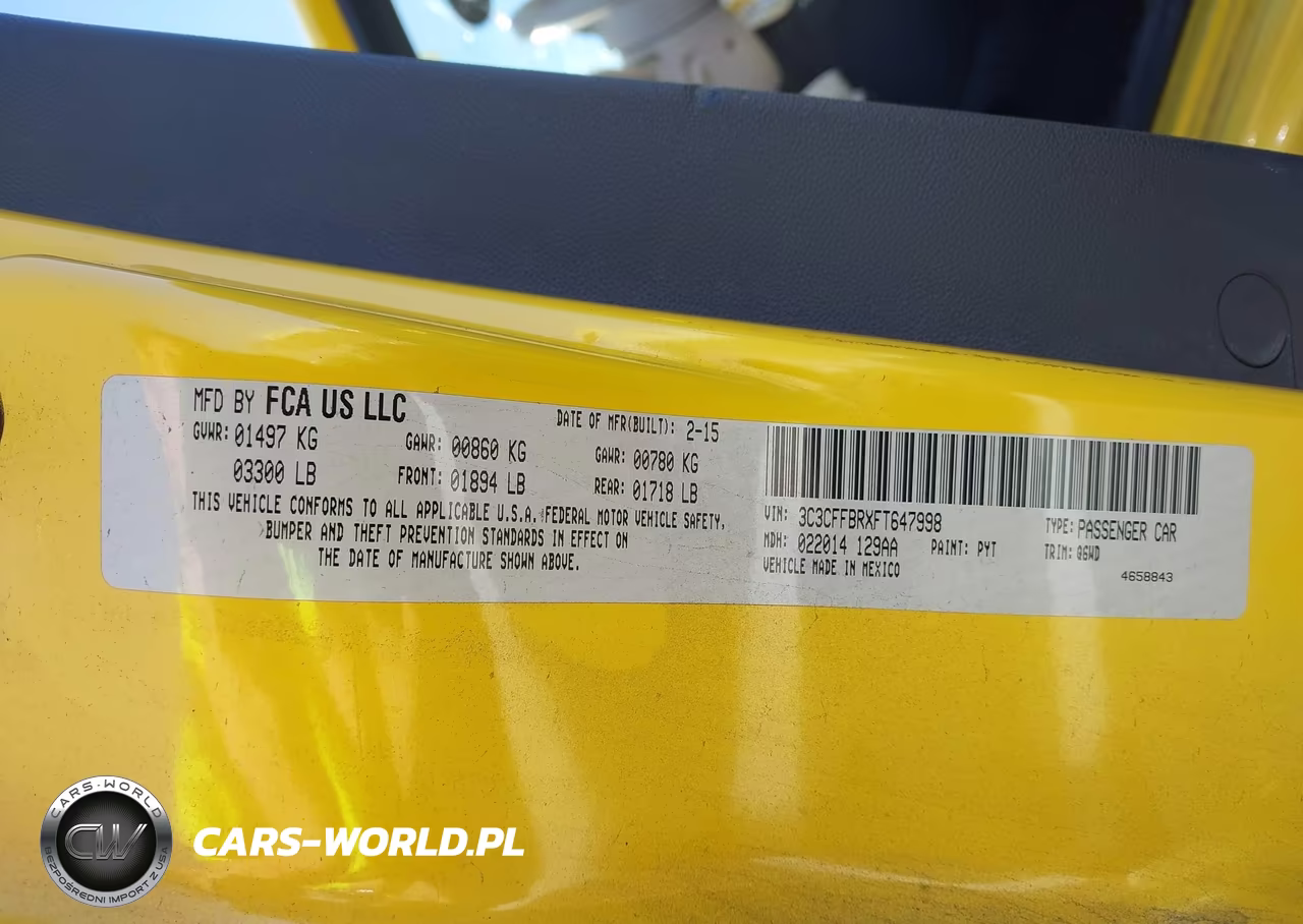 2015 Fiat 500 Sport VIN:3C3CFFBRXFT647998 - 9