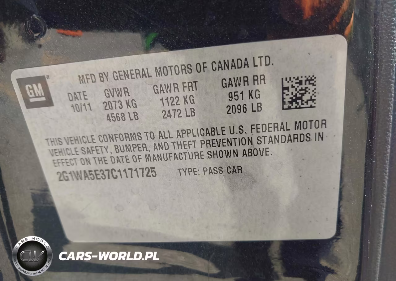 2012 Chevrolet Impala Ls VIN:2G1WA5E37C1171725 - 9
