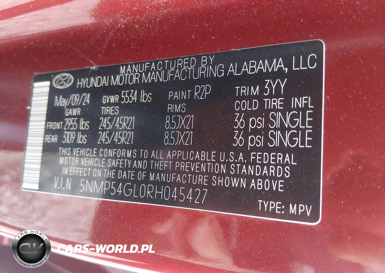2024 Hyundai Santa Fe Calligraphy VIN:5NMP54GL0RH045427 - 9
