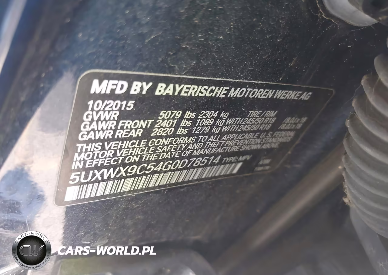2016 BMW X3 xDrive28I VIN:5UXWX9C54G0D78514 - 9