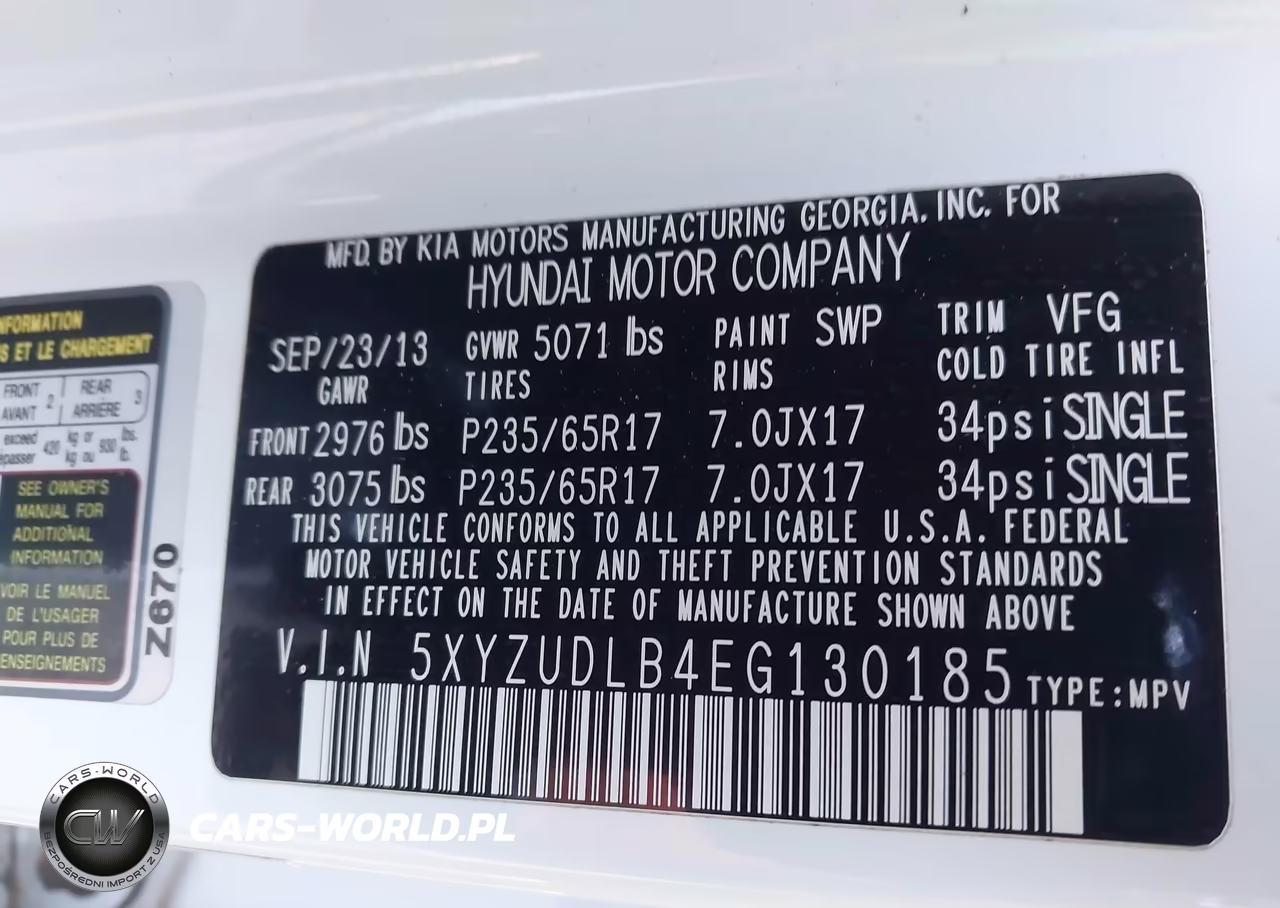2014 Hyundai Santa Fe Sport 2.4L VIN:5XYZUDLB4EG130185 - 9